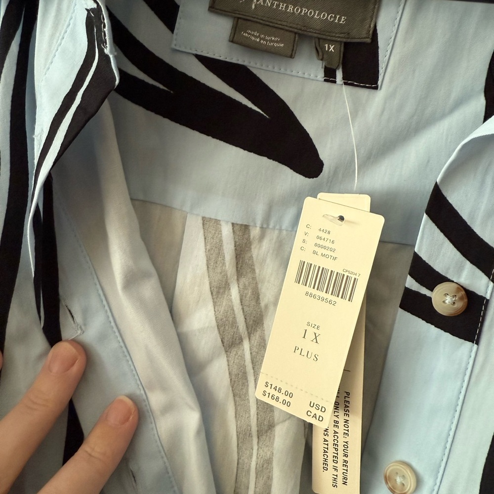 Anthropologie floral blue dress NWT - Picture 2 of 2